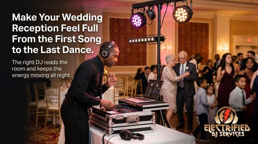 Make Your Wedding Reception Feel Full From the First Song to the Last Dance—With a DJ Who Reads the Room and Keeps Things Moving
