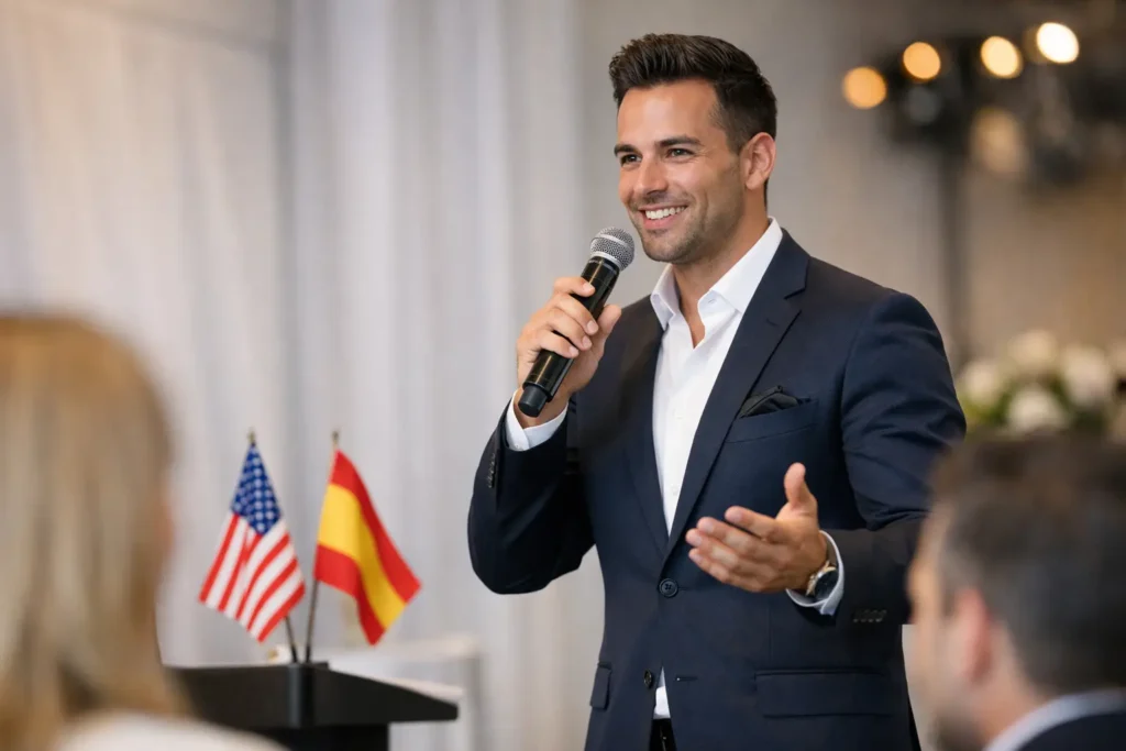 Cómo contratar a un presentador bilingüe para tu evento